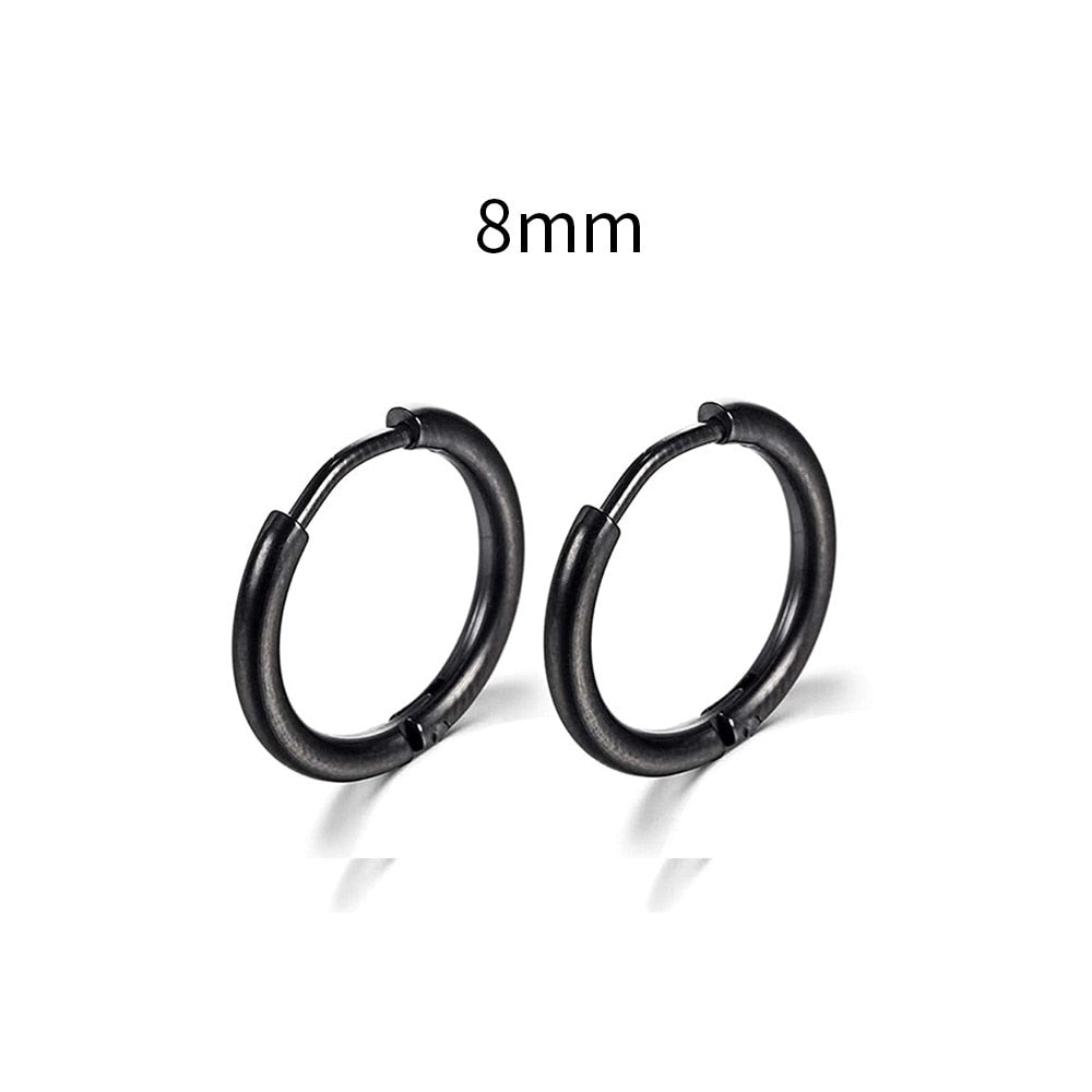 2025 New Simple Stainless Steel Small Hoop Earrings for Women Men Cartilage Ear Piercing Jewelry Pendientes Hombre Mujer