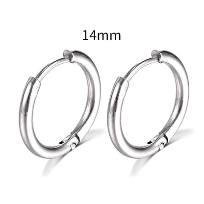 2025 New Simple Stainless Steel Small Hoop Earrings for Women Men Cartilage Ear Piercing Jewelry Pendientes Hombre Mujer